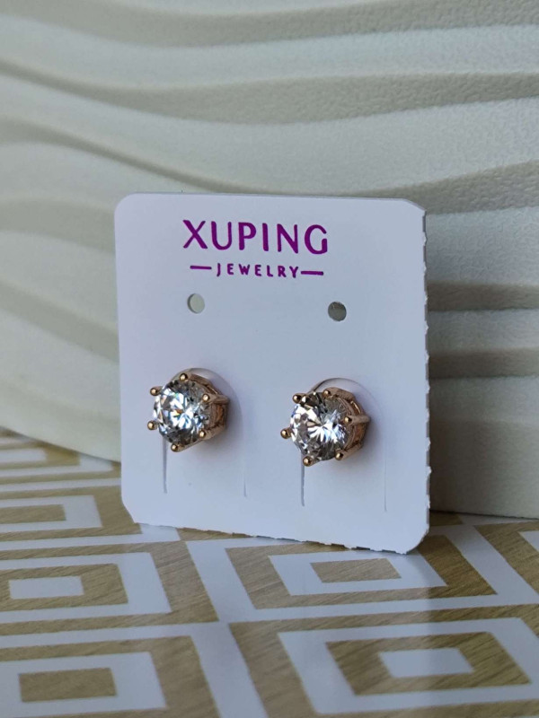 Сережки цвяшки (пусети) xuping з каменем