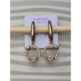 Сережки xuping підвіски серденько з камінням