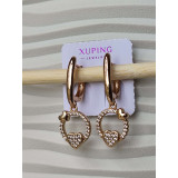 Сережки xuping підвіски серденько з камінням