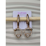 Сережки xuping підвіски серденько з камінням