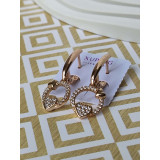 Сережки xuping підвіски серденько з камінням