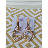 Сережки xuping підвіски серденько з камінням