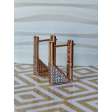 Сережки xuping прямокутні з камінням