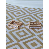 Сережки xuping маленькі прямокутні з камінням