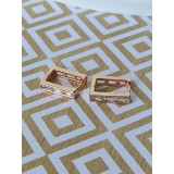 Сережки xuping маленькі прямокутні з камінням