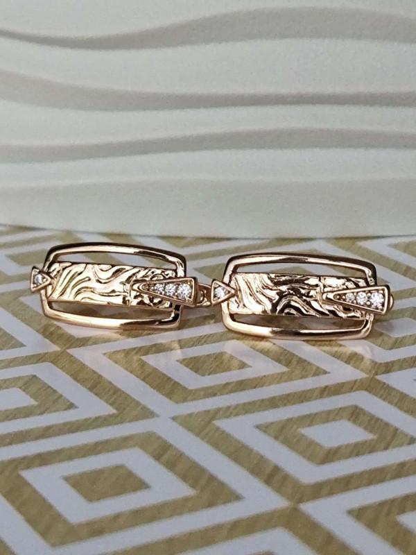 Сережки xuping незвичайні з камінцями