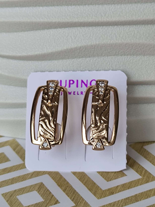 Сережки xuping незвичайні з камінцями