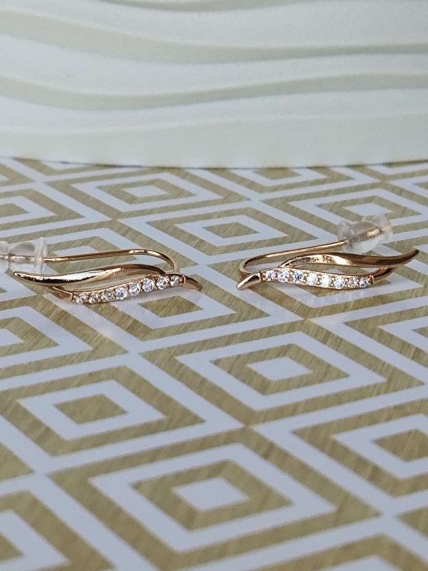 Сережки xuping клаймбери з камінцями