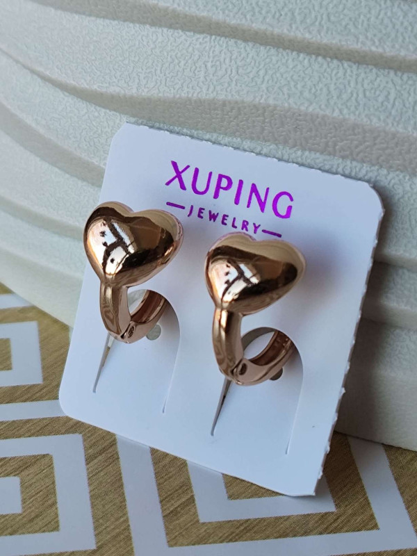 Сережки-кільця xuping серця
