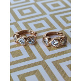 Сережки-кільця xuping серця з камінням