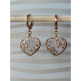 Сережки xuping підвіски серця з камінцями