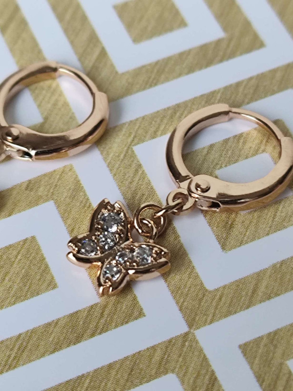 Сережки xuping підвіски метелики з камінцями