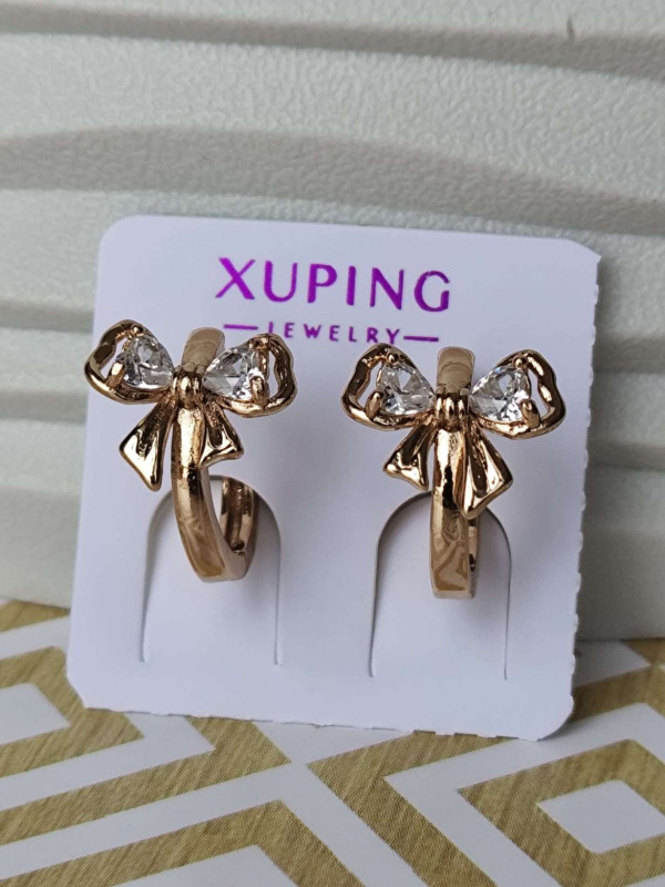 Сережки дитячі xuping бантики з камінцями