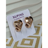 Сережки xuping у формі серця з камінцем