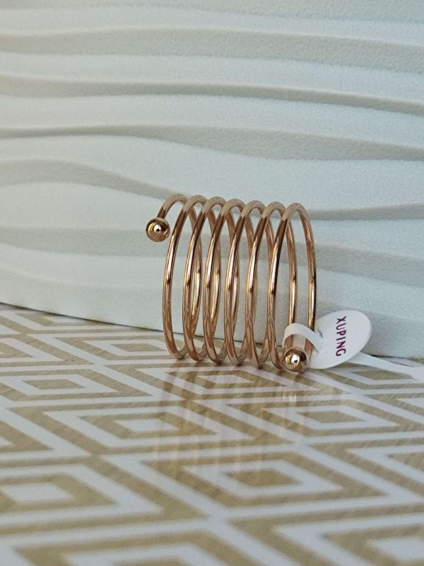 Кільце Xuping з позолотою 18K у формі спіралі